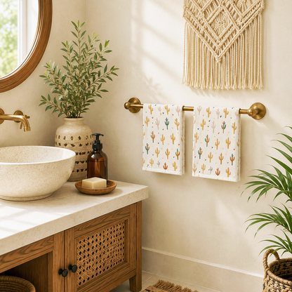 Boho Cactus Hand Towel