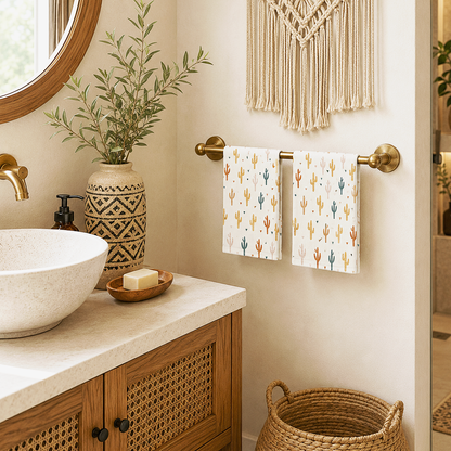 Boho Cactus Hand Towel