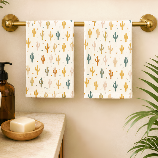 Boho Cactus Hand Towel