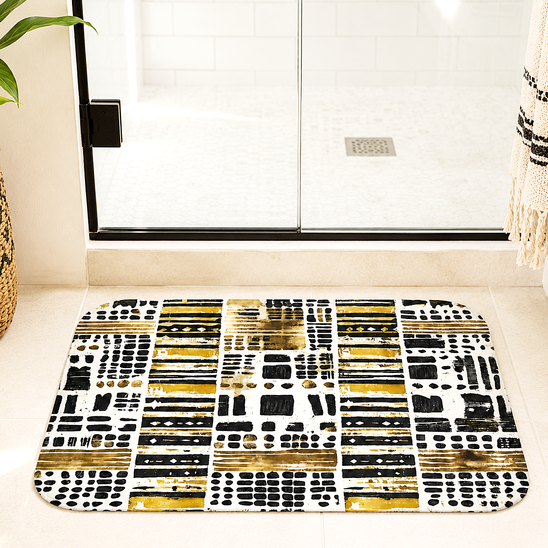 Mudcloth Polka Dot Bath Mat