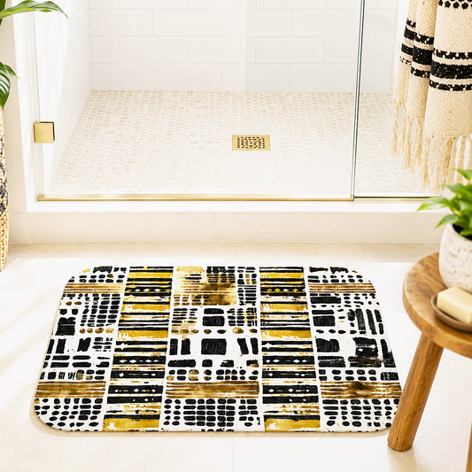 Mudcloth Polka Dot Bath Mat