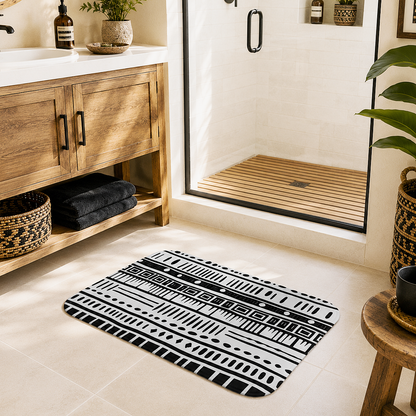 African Mudcloth Bath Mat