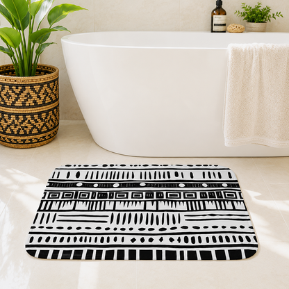 African Mudcloth Bath Mat