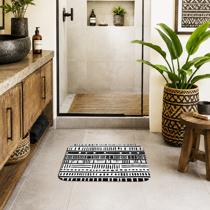 African Mudcloth Bath Mat