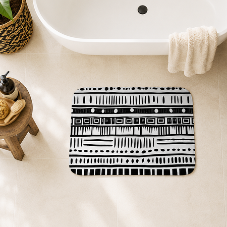 African Mudcloth Bath Mat