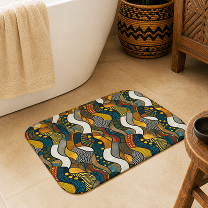 Snakeskin Print Bath Mat