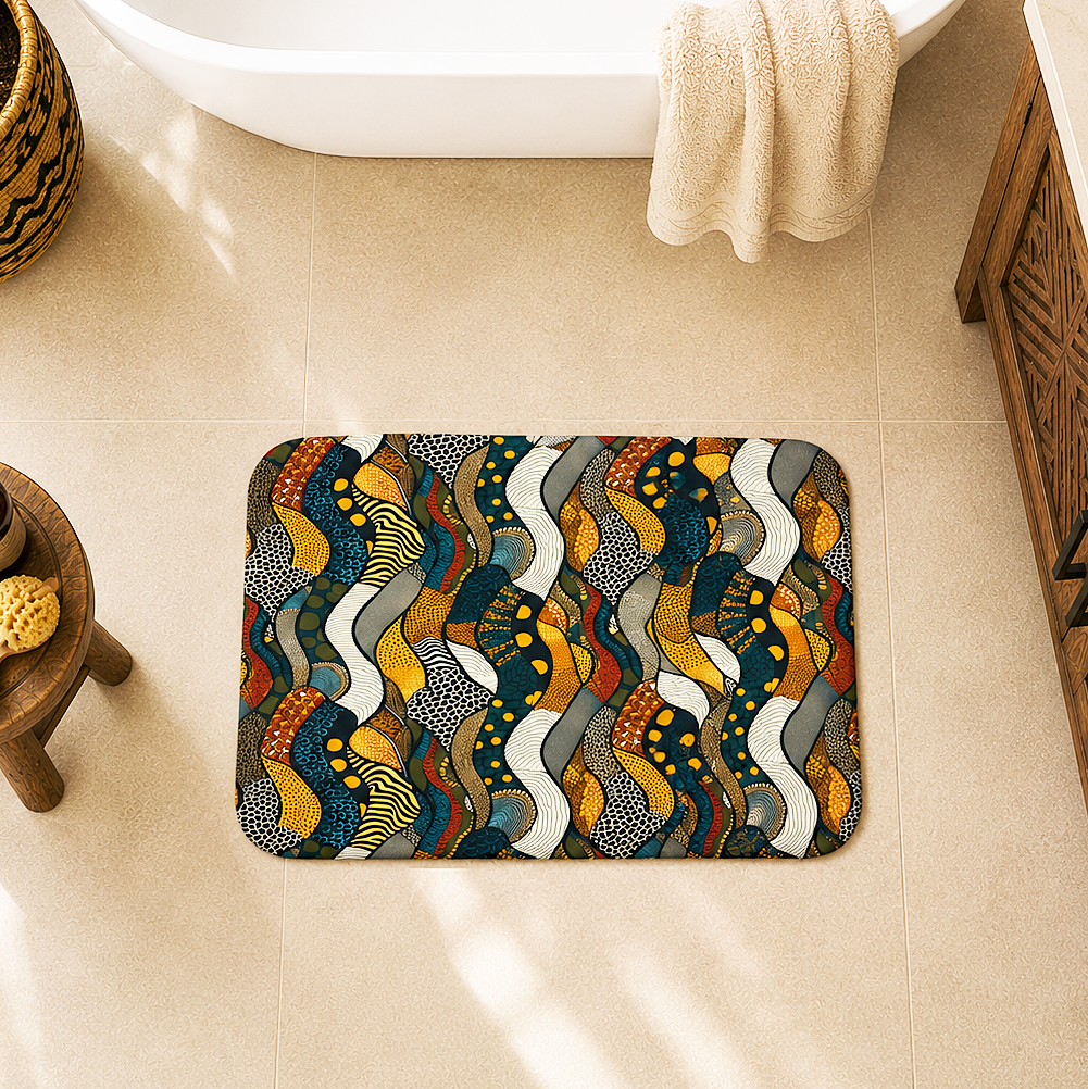 Snakeskin Print Bath Mat