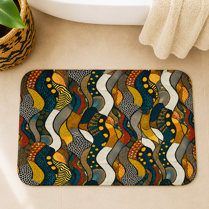 Snakeskin Print Bath Mat
