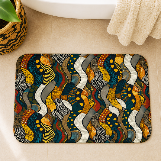 Snakeskin Print Bath Mat