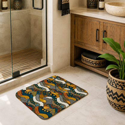 Snakeskin Print Bath Mat