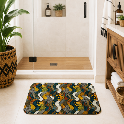 Snakeskin Print Bath Mat