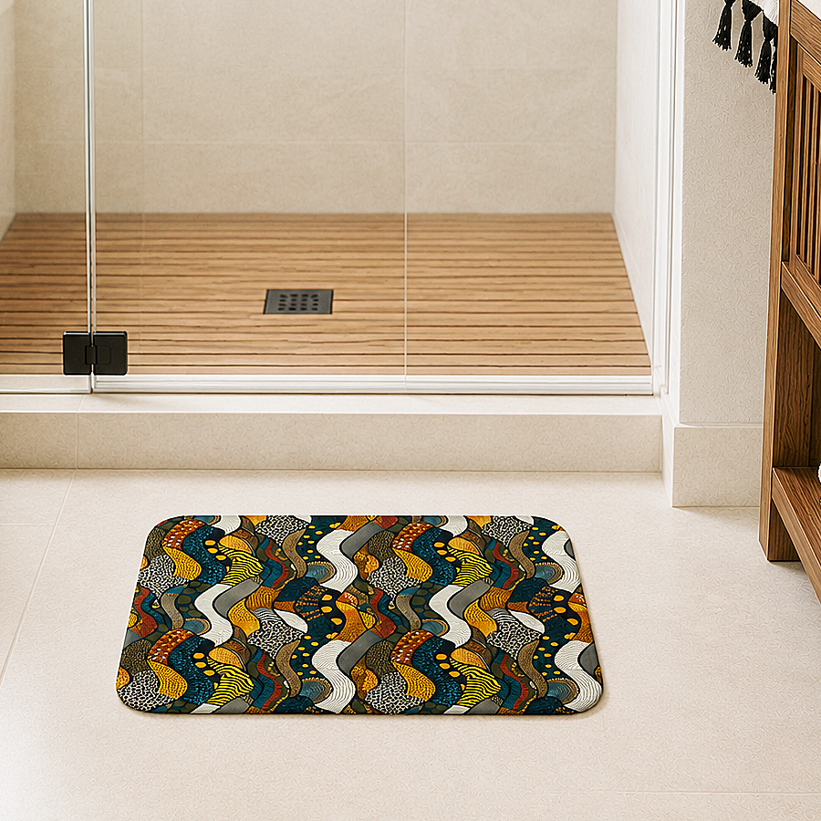 Snakeskin Print Bath Mat