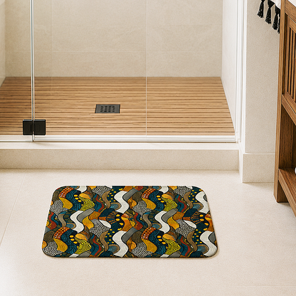 Snakeskin Print Bath Mat