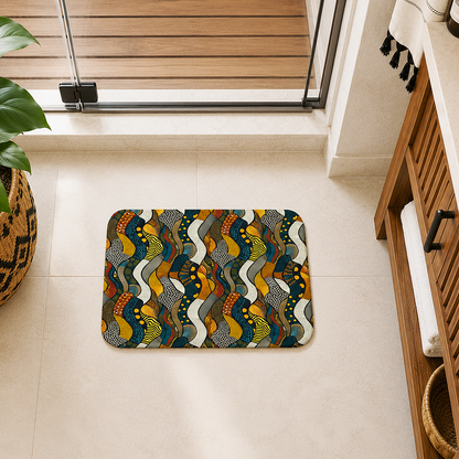 Snakeskin Print Bath Mat