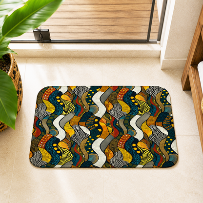 Snakeskin Print Bath Mat