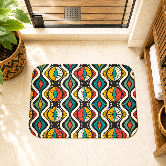 African Ankara Print Bath Mat