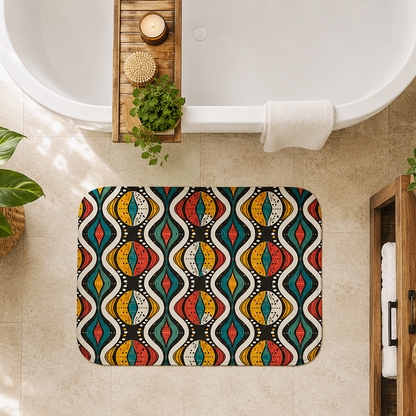 African Ankara Print Bath Mat