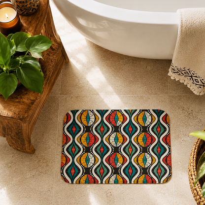 African Ankara Print Bath Mat