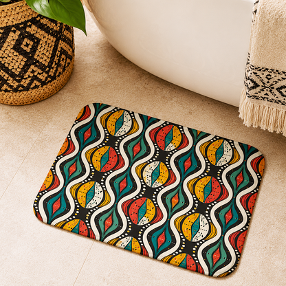 African Ankara Print Bath Mat