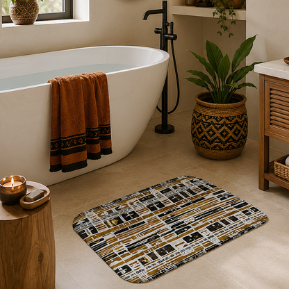 Bogolan Mudcloth Bath Mat