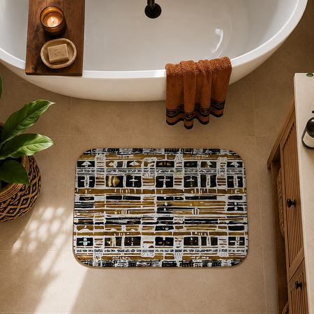 Bogolan Mudcloth Bath Mat