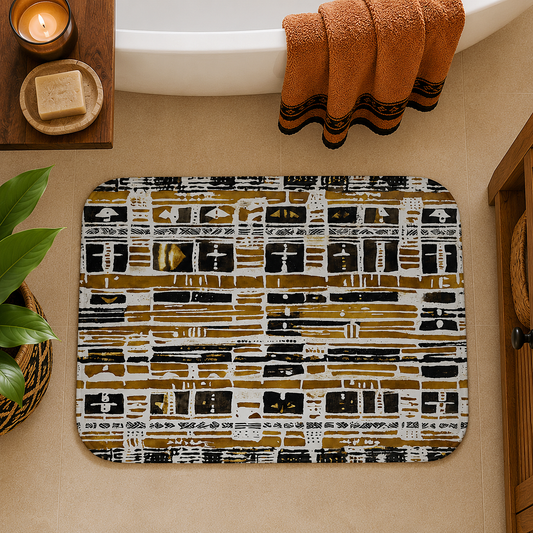 Bogolan Mudcloth Bath Mat