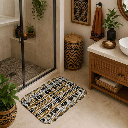 Bogolan Mudcloth Bath Mat