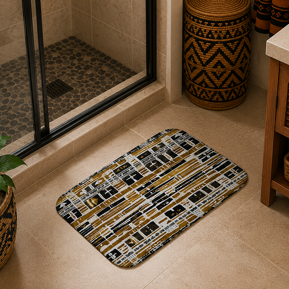 Bogolan Mudcloth Bath Mat