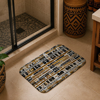 Bogolan Mudcloth Bath Mat