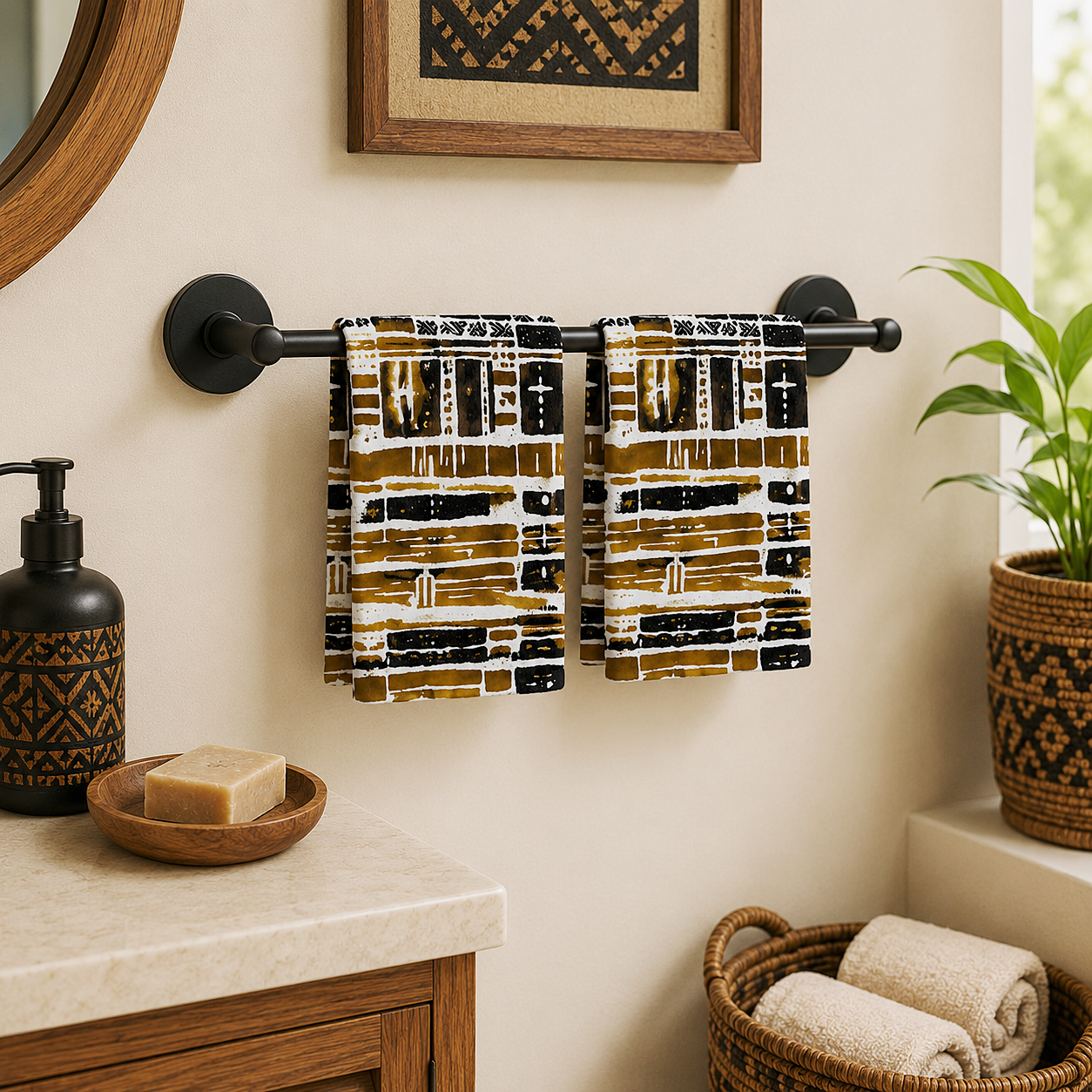 Bogolan Mudcloth Hand Towel