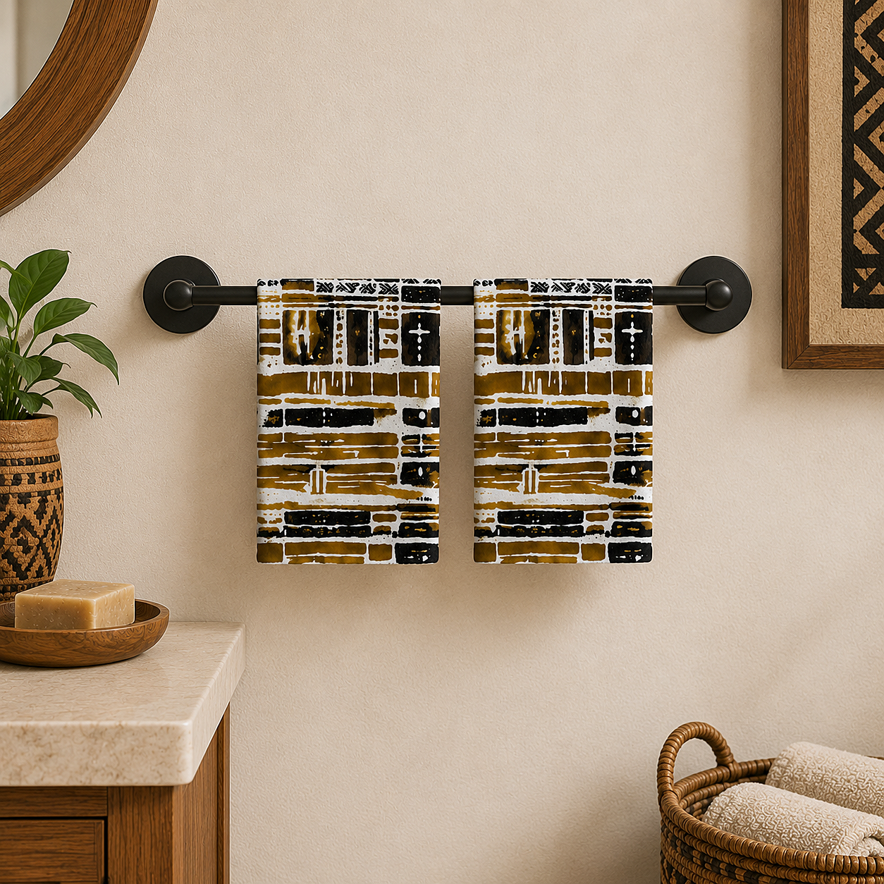 Bogolan Mudcloth Hand Towel