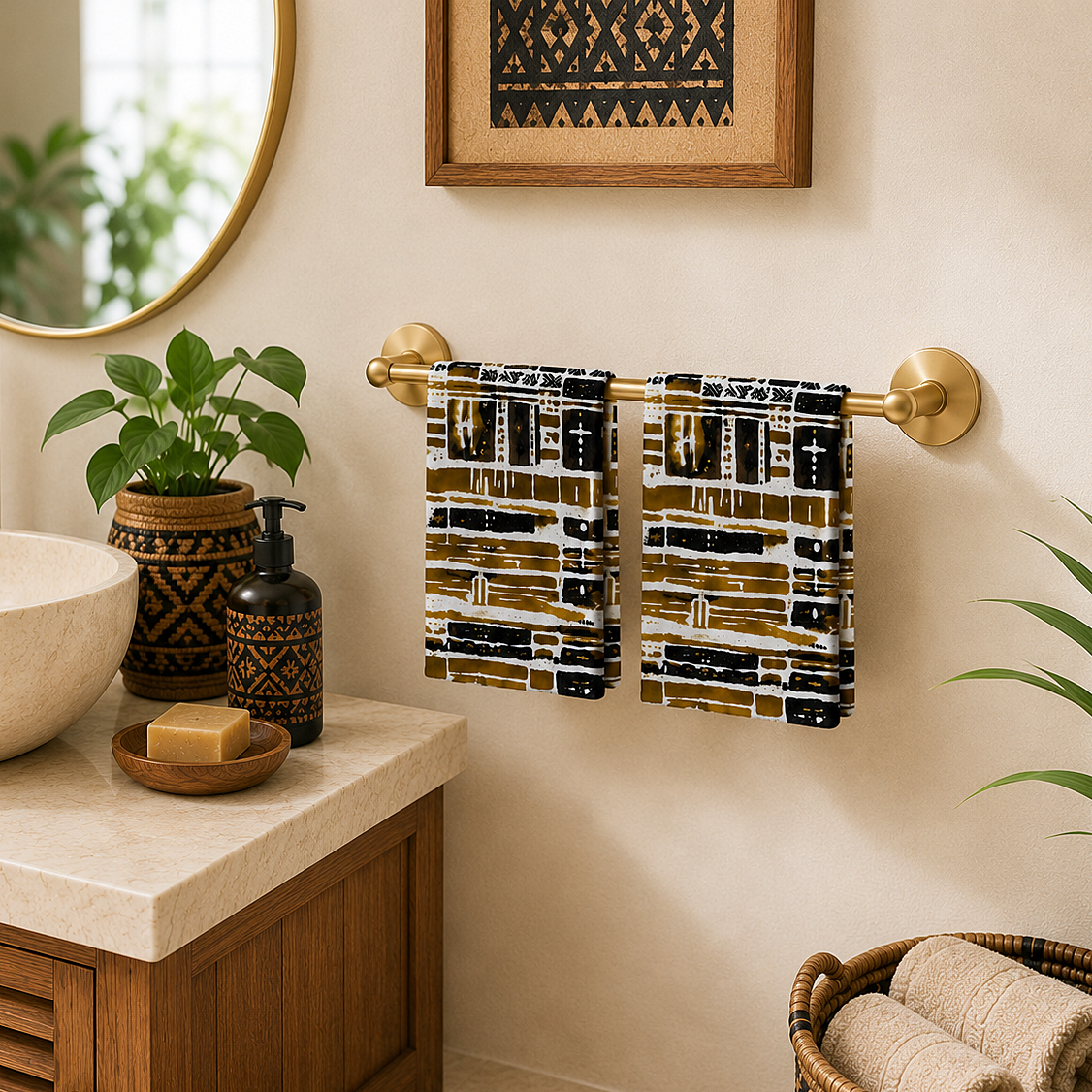 Bogolan Mudcloth Hand Towel