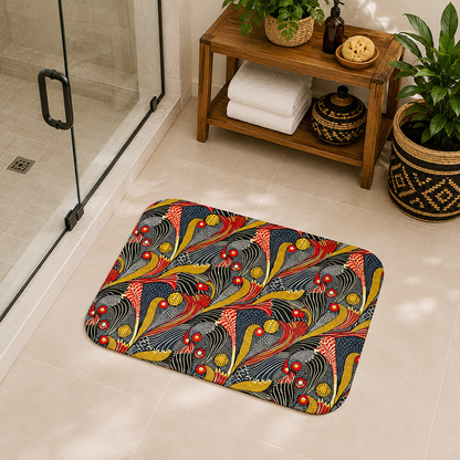 Ankara Mudcloth Bath Mat