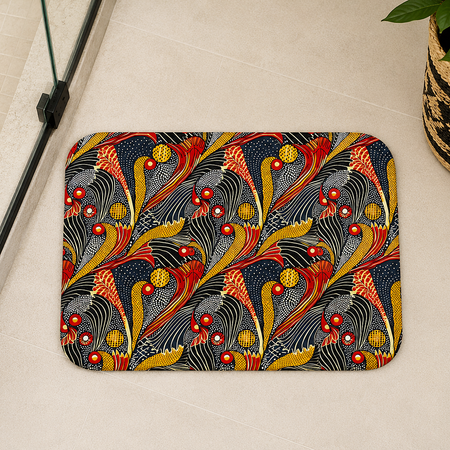 Ankara Mudcloth Bath Mat