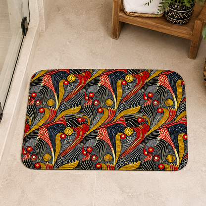 Ankara Mudcloth Bath Mat