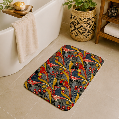 Ankara Mudcloth Bath Mat