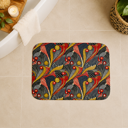 Ankara Mudcloth Bath Mat