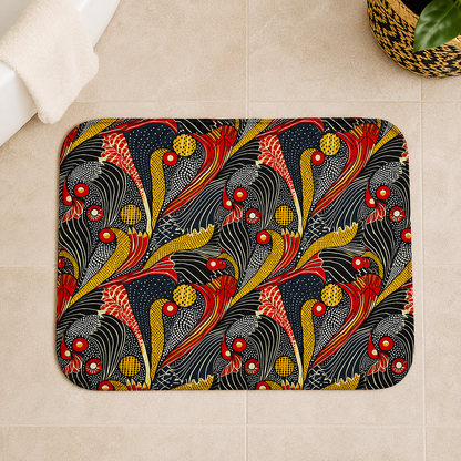 Ankara Mudcloth Bath Mat
