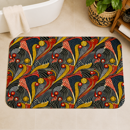Ankara Mudcloth Bath Mat