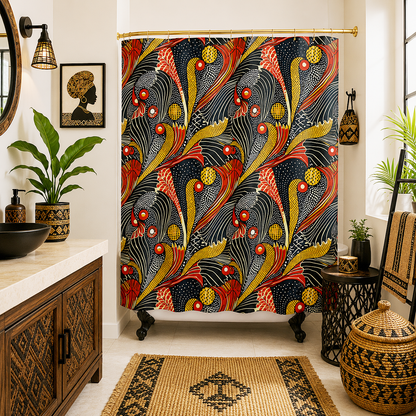 Ankara Mudcloth Shower Curtain