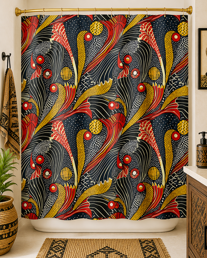 Ankara Mudcloth Shower Curtain
