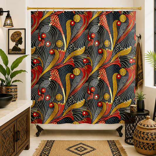 Ankara Mudcloth Shower Curtain