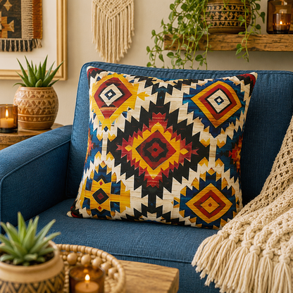 Abstract Berber Throw Pillow Cover