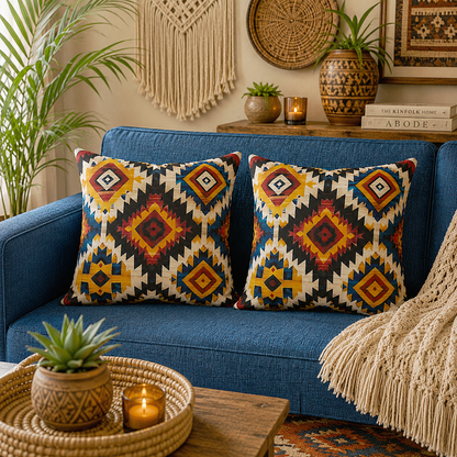 Abstract Berber Throw Pillow Cover