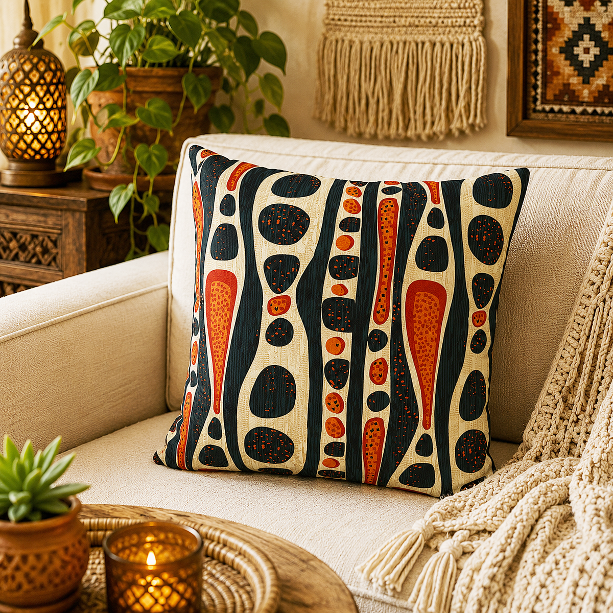 Mudcloth Cushion Cover