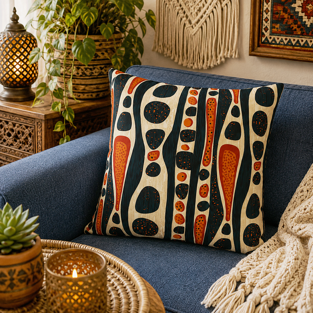 Mudcloth Cushion Cover