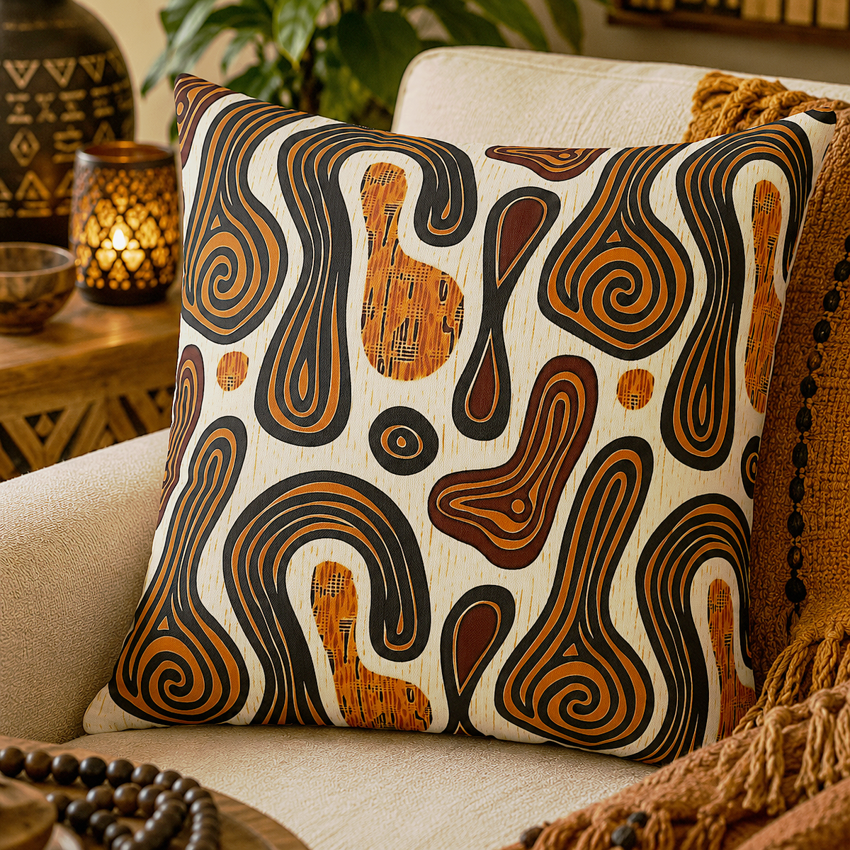 Tribal Art Pillow Cover