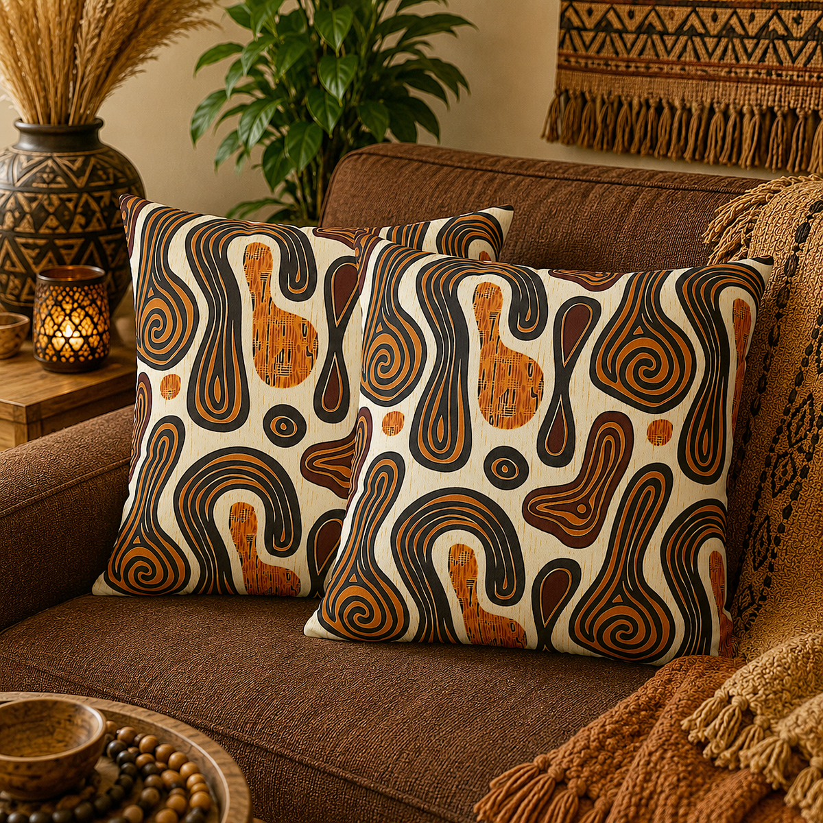 Tribal Art Pillow Cover