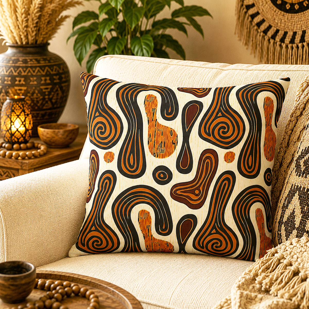 Tribal Art Pillow Cover