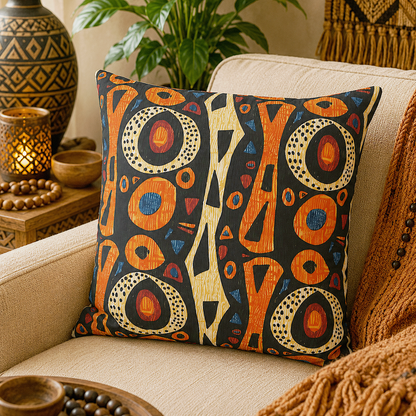 African Tribal Pillow Cover